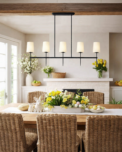 5 Light Linear Chandelier for Dining Room and Kitchen – view 2