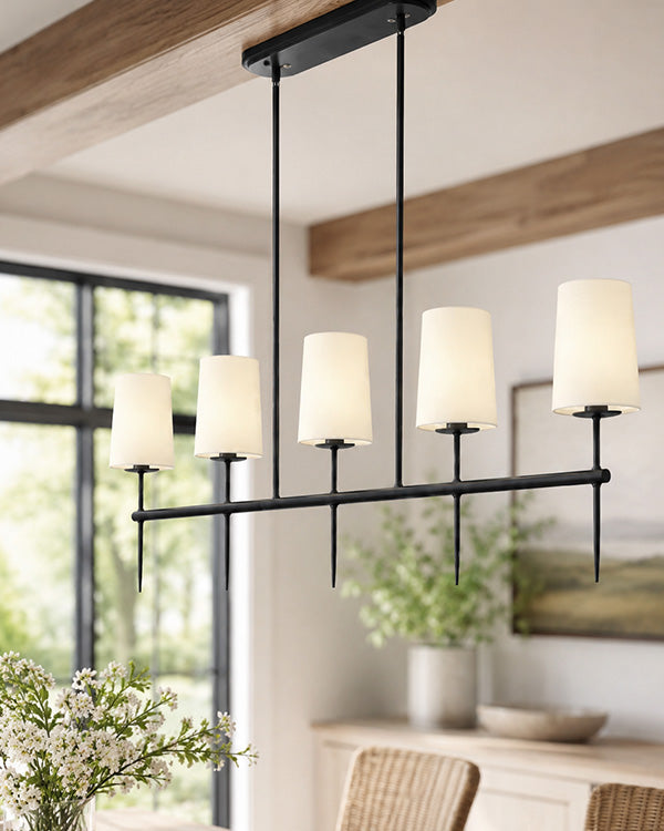 5 Light Linear Chandelier for Dining Room and Kitchen – view 4
