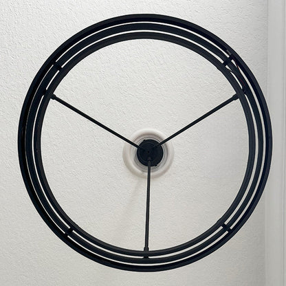 Adjustable Round LED Chandelier in Black Metal, Modern Industrial – view 5