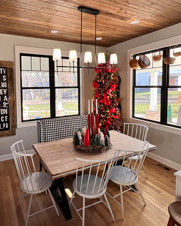 5 Light Linear Chandelier for Dining Room and Kitchen – view 6