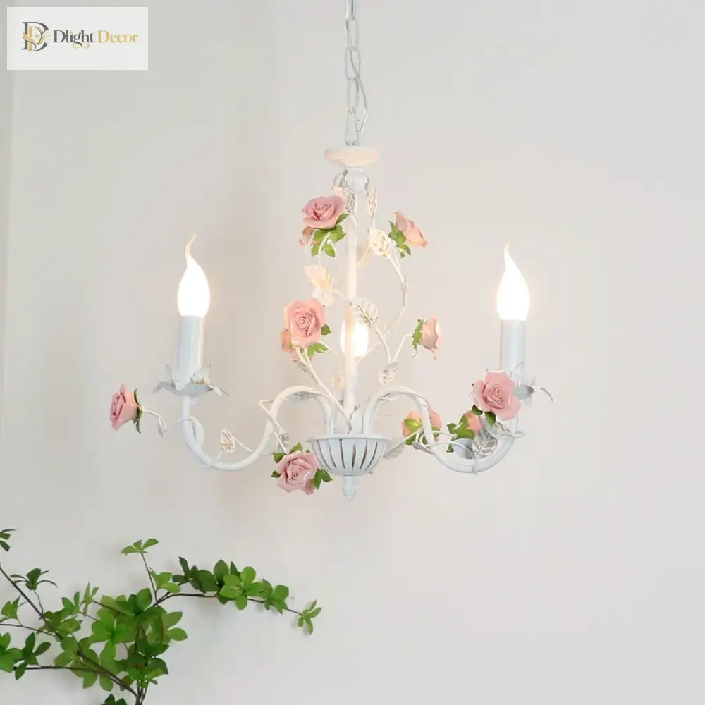 Charming Pastoral Iron Chandelier for Dining Room and Kids' Room – view 3