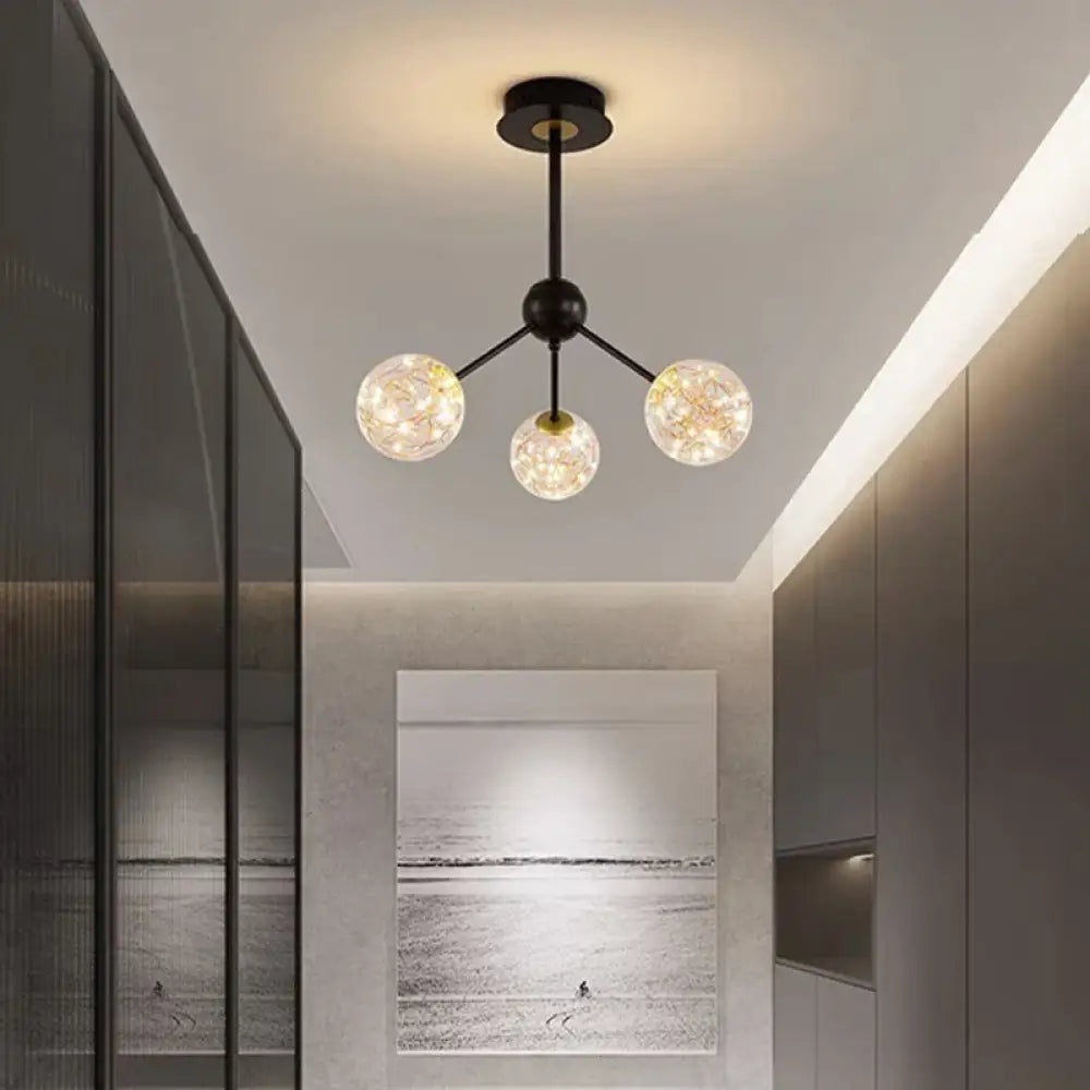 Nordic Multi-Head Ceiling Light for Dining Room, Black or Gold – view 7