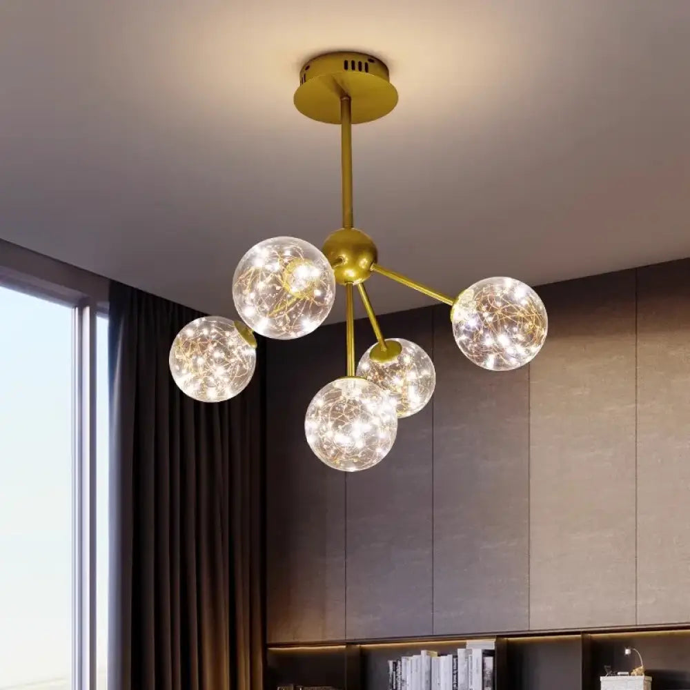 Nordic Multi-Head Ceiling Light for Dining Room, Black or Gold – view 10