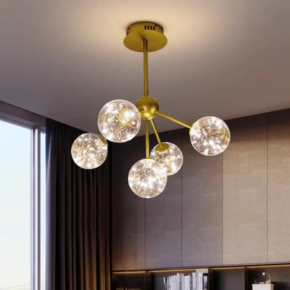 Nordic Multi-Head Ceiling Light for Dining Room, Black or Gold – view 10