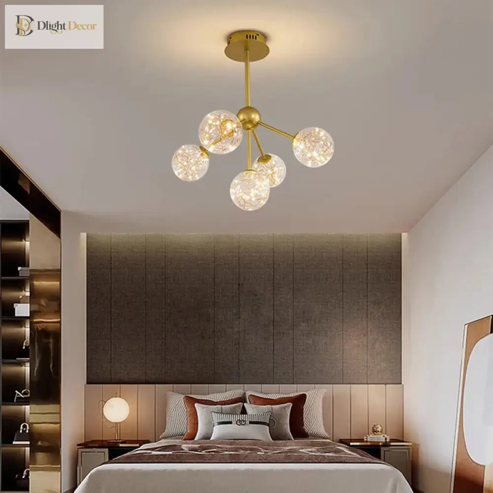 Nordic Multi-Head Ceiling Light for Dining Room, Black or Gold – view 4