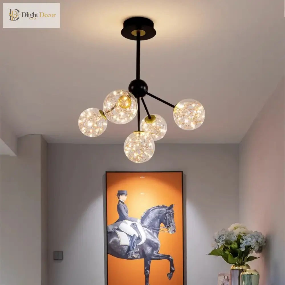 Nordic Multi-Head Ceiling Light for Dining Room, Black or Gold – view 2