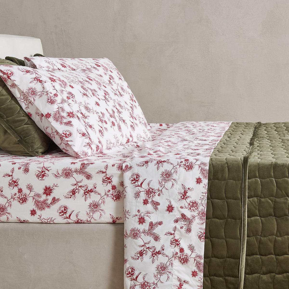 Watercolor Floral Microfiber Sheet Set – Delia Collection – view 36