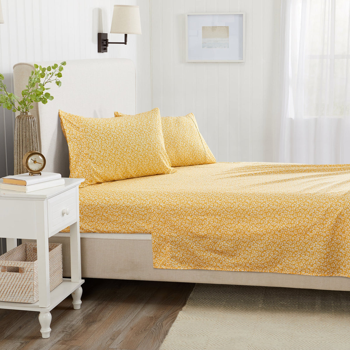 Watercolor Floral Microfiber Sheet Set – Delia Collection – view 10