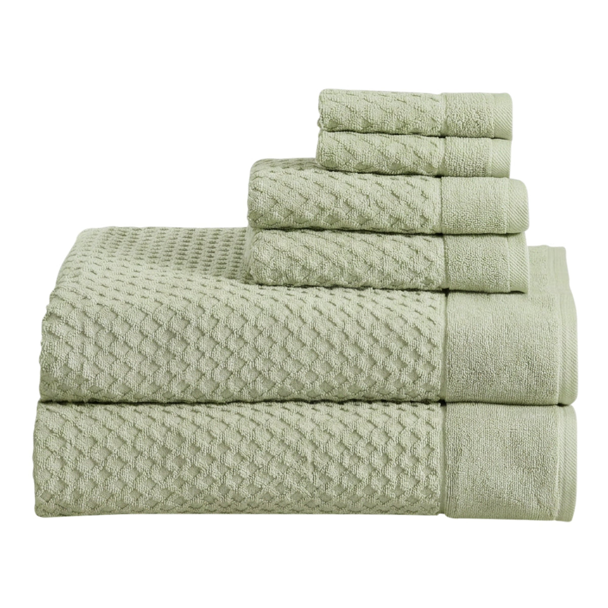 Cotton Diamond Waffle Weave Bath Towel Set – Grayson Collection – view 56