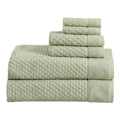 Cotton Diamond Waffle Weave Bath Towel Set – Grayson Collection – view 56