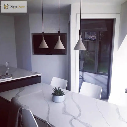 Nordic Concrete LED Pendant Light in Cement for Dining Room – view 3
