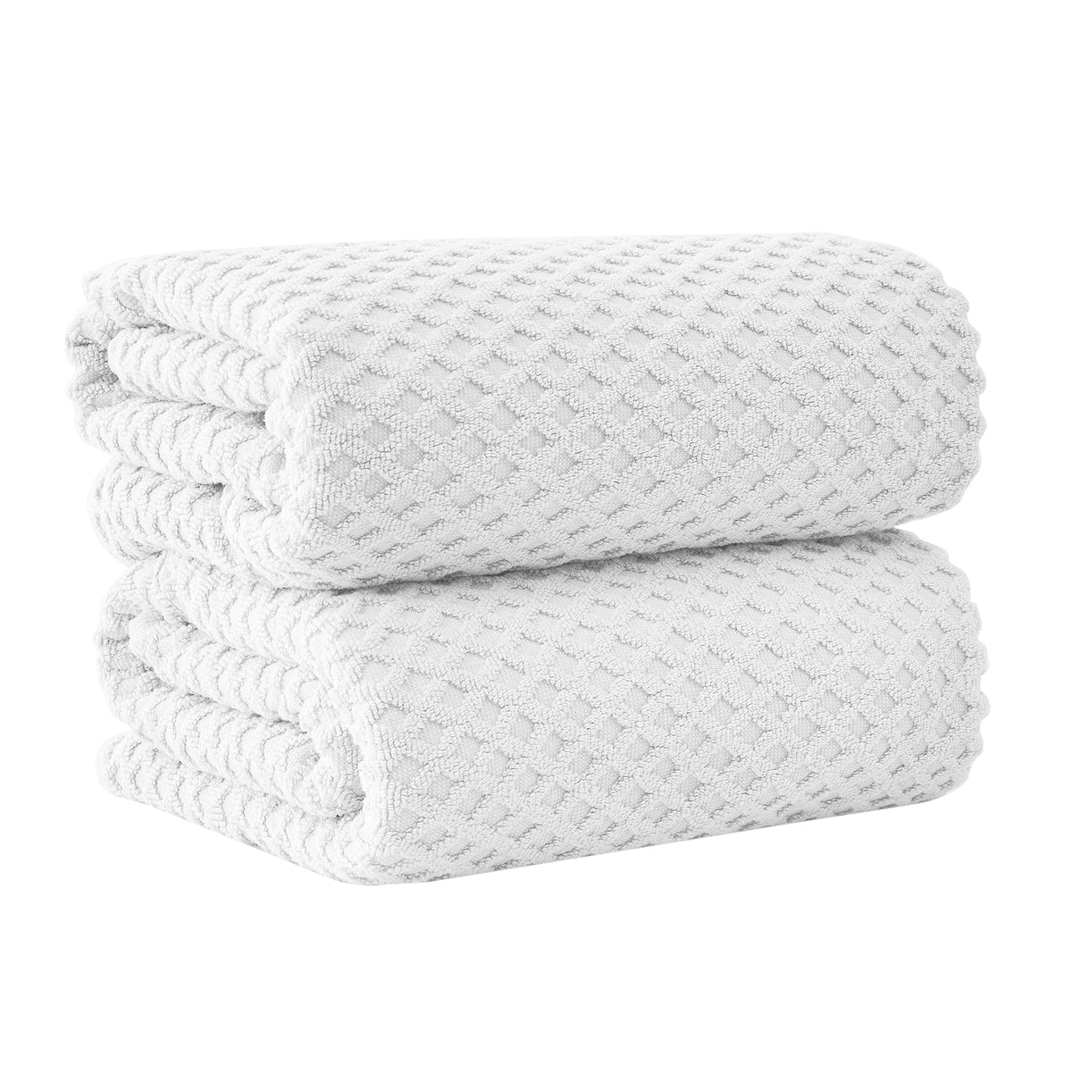 Cotton Diamond Waffle Weave Bath Towel Set – Grayson Collection – view 4