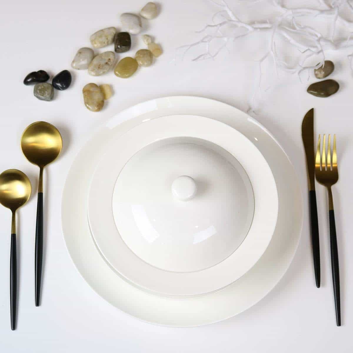 Angelic White Fine Bone China Bread and Butter Plates, Set of 4 – view 4