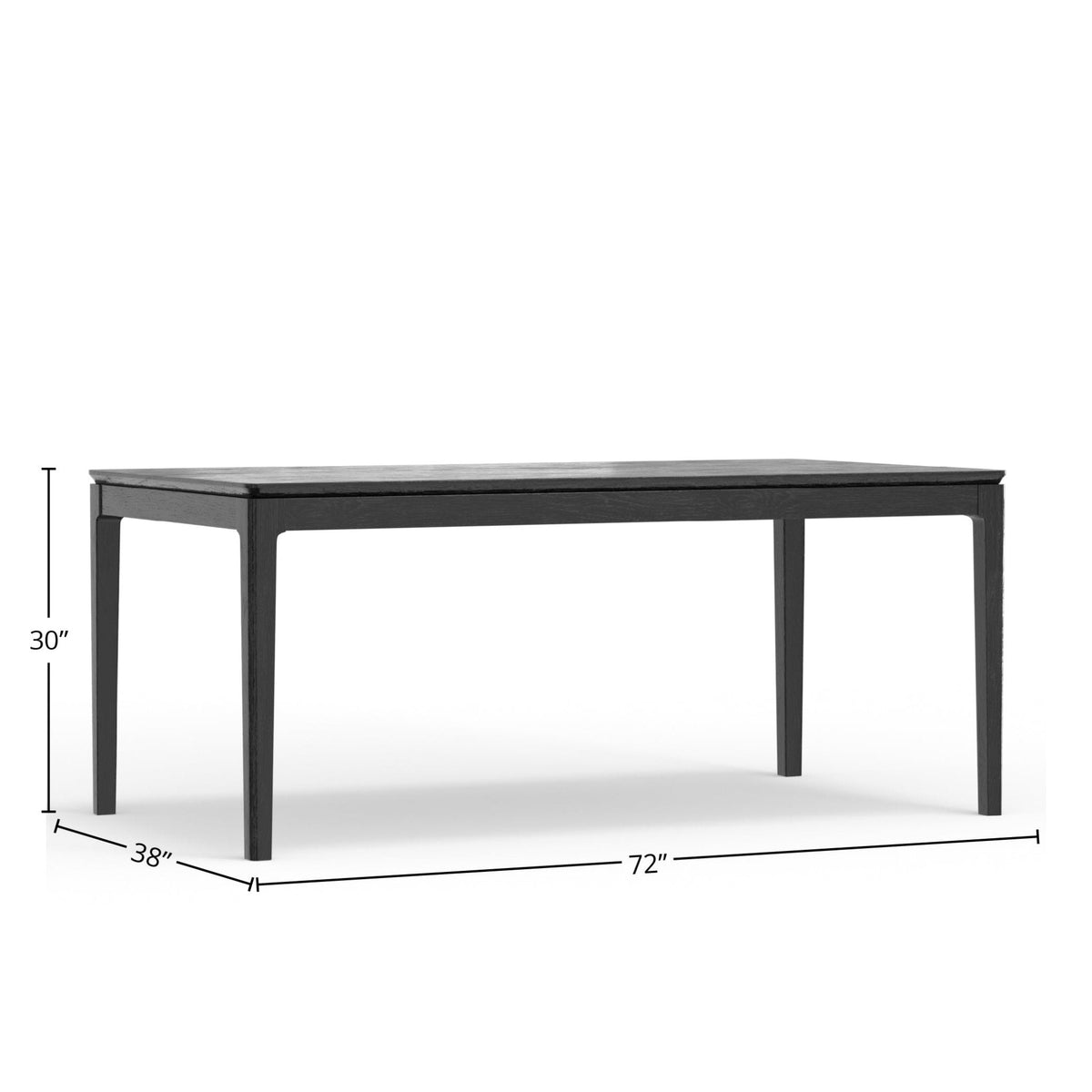 Cove Rectangular Mindy Wood Dining Table, Vintage Black – view 9