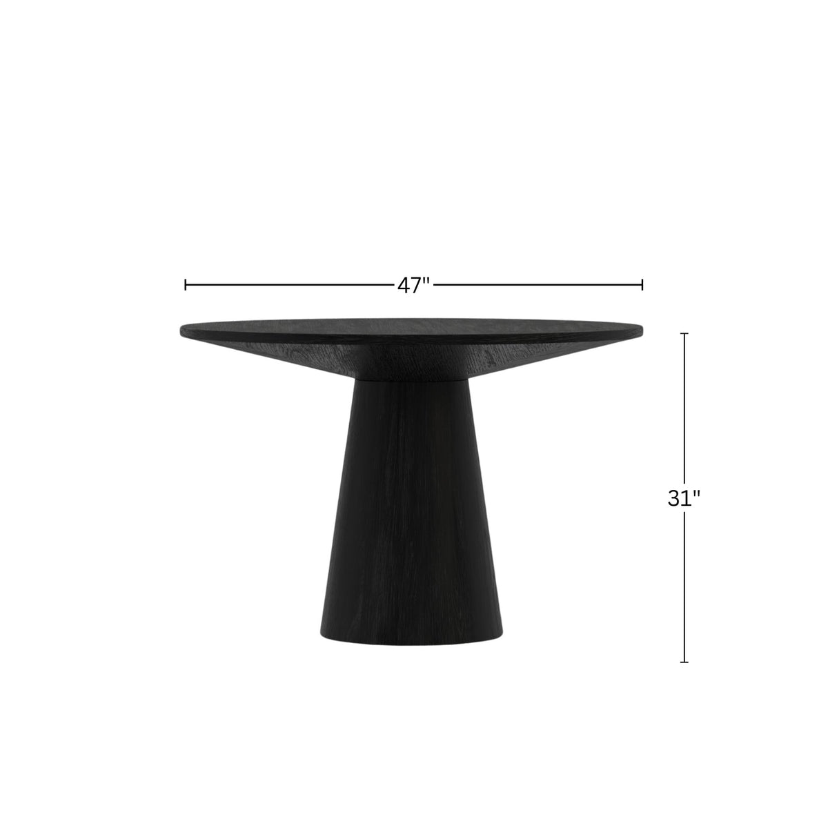 Cove Mid-Century Round Pedestal Dining Table, Malaysian Hardwood – view 19