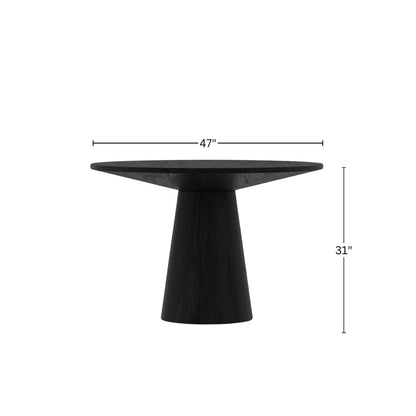 Cove Mid-Century Round Pedestal Dining Table, Malaysian Hardwood – view 19