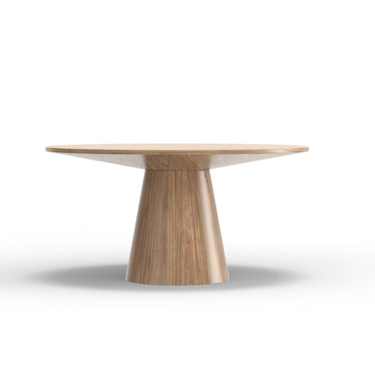 Cove Mid-Century Round Pedestal Dining Table, Malaysian Hardwood – view 5
