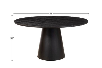 Cove Mid-Century Round Pedestal Dining Table, Malaysian Hardwood – view 14