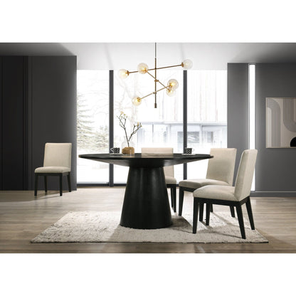 Cove Mid-Century Round Pedestal Dining Table, Malaysian Hardwood – view 17