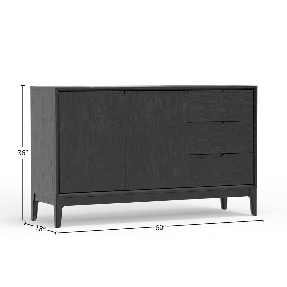 Cove Sideboard with Soft-Close Drawers, Vintage Black – view 10