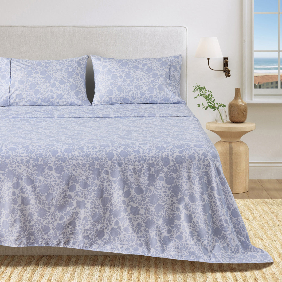 Watercolor Floral Microfiber Sheet Set – Delia Collection – view 50