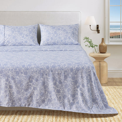 Watercolor Floral Microfiber Sheet Set – Delia Collection – view 50