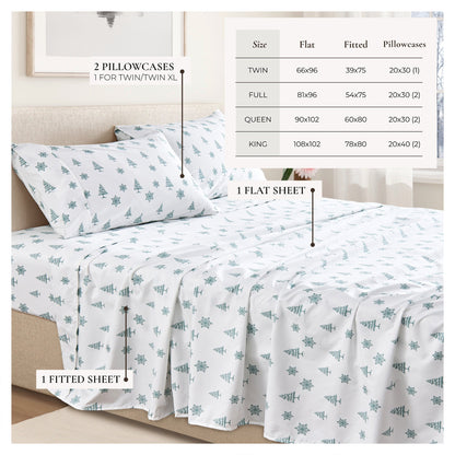 Brushed Microfiber Printed Sheet Set – Baylor Collection – view 52