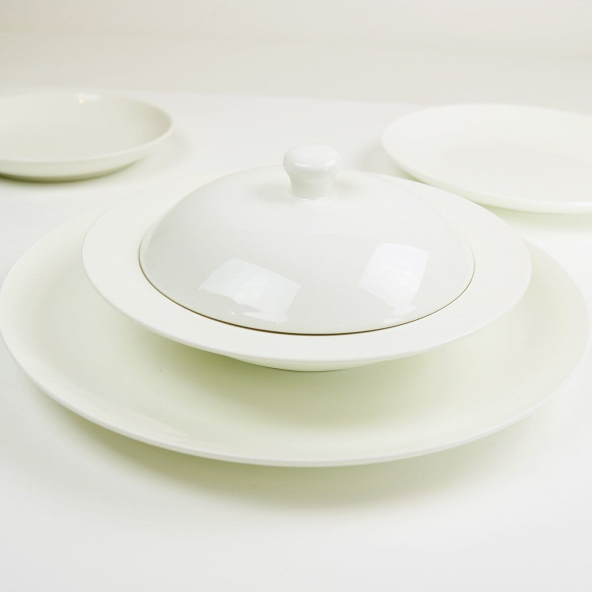 Angelic White Fine Bone China Salad Plates, Set of 4 – view 5