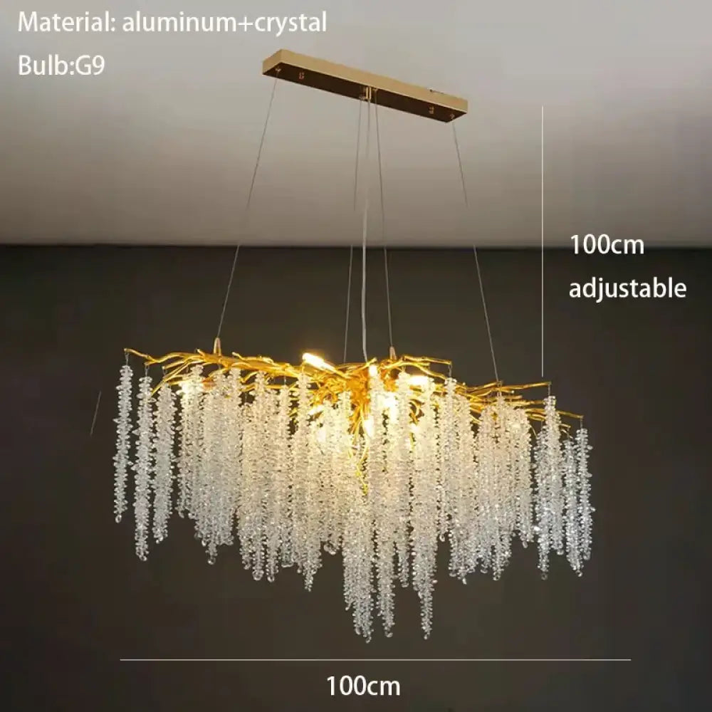 Crystal Cherry Blossom Wall Sconce – Gold Modern Bedroom and Hallway Light – view 9