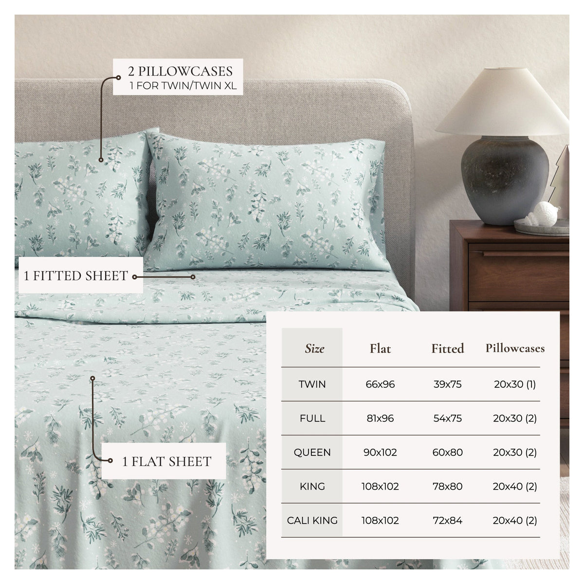 Turkish Cotton Flannel Sheet Set – Belle Collection – view 80
