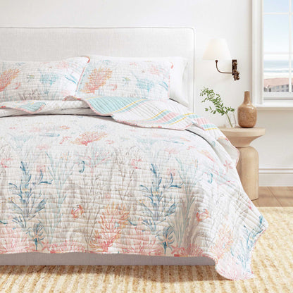 Coral Reef Coastal Microfiber Quilt Set – Caymen Collection – view 6