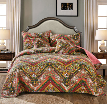 Floral Paisley Chevron Polyester Cushion Covers, Set of 2, 18 x 18 – view 7