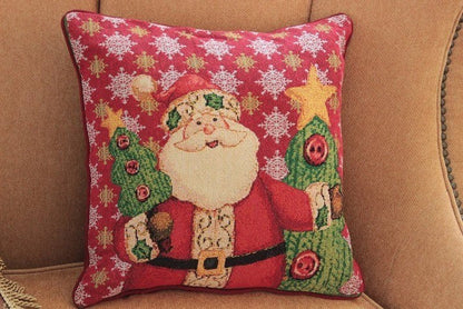 Santa Claus Is Coming to Town Christmas Throw Pillow Cover, 16 x 16 – view 7