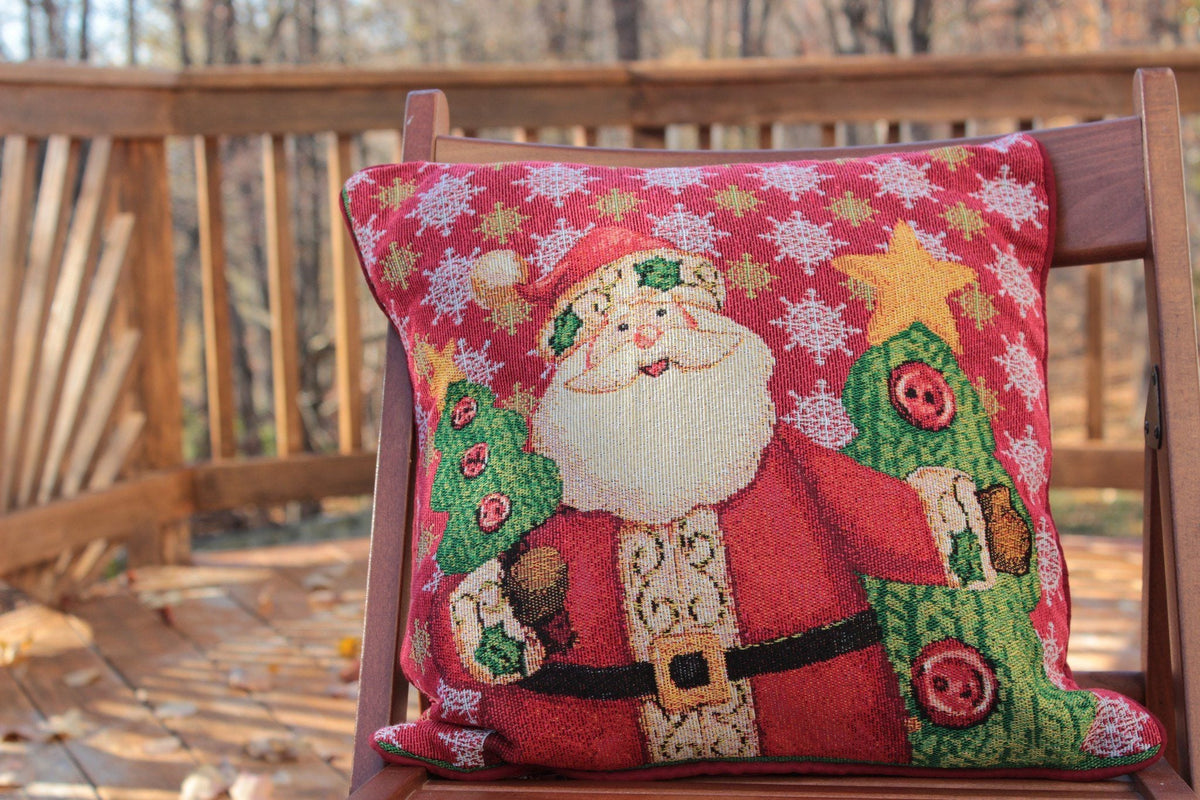 Santa Claus Is Coming to Town Christmas Throw Pillow Cover, 16 x 16 – view 6