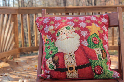 Santa Claus Is Coming to Town Christmas Throw Pillow Cover, 16 x 16 – view 6