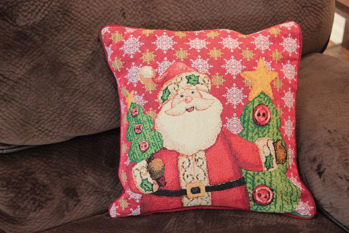 Santa Claus Is Coming to Town Christmas Throw Pillow Cover, 16 x 16 – view 8