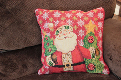 Santa Claus Is Coming to Town Christmas Throw Pillow Cover, 16 x 16 – view 8