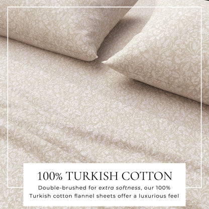 Turkish Cotton Flannel Sheet Set – Winter Floral Collection – view 38