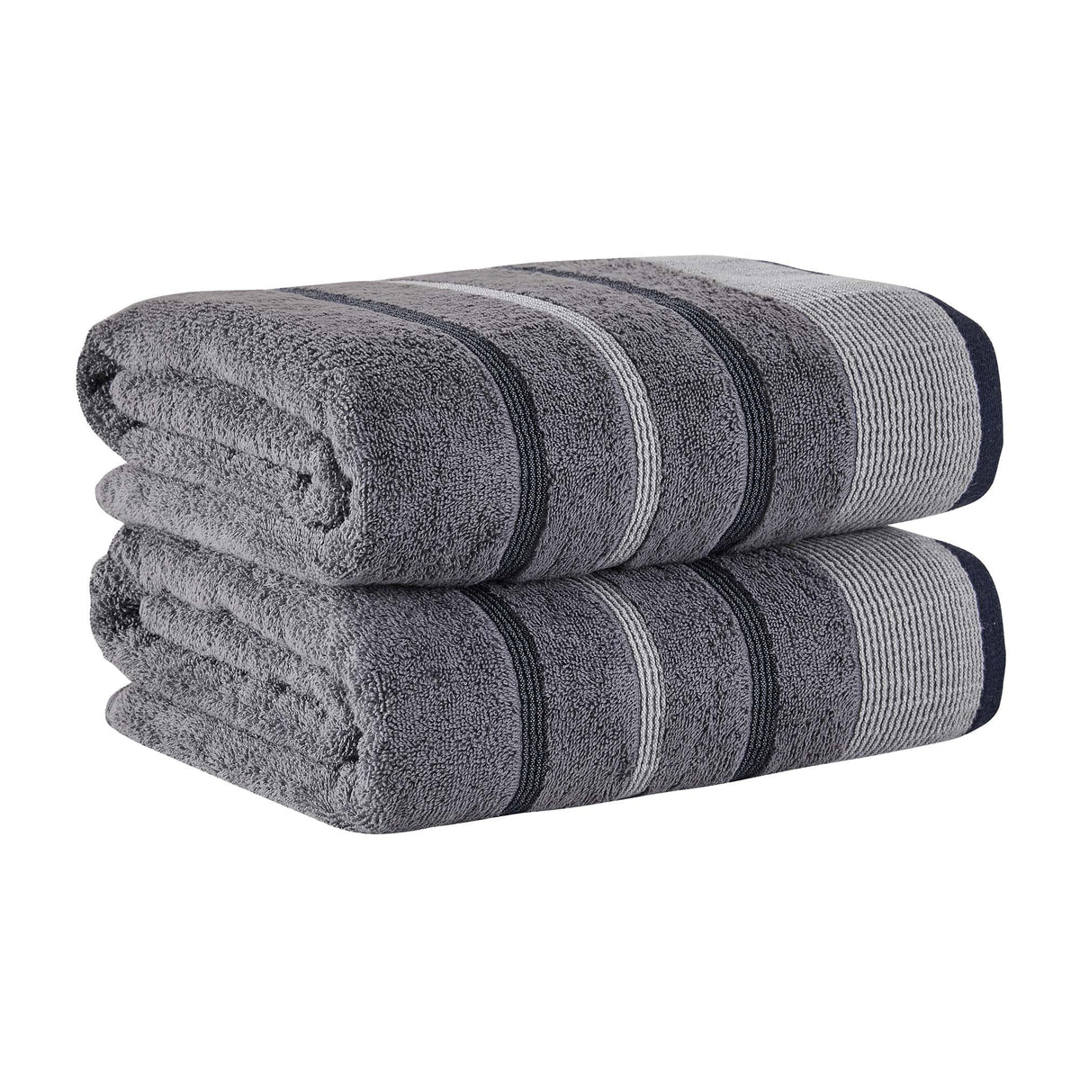 Decorative Cotton Stripe Bath Towel Set – Noelle Collection – view 108