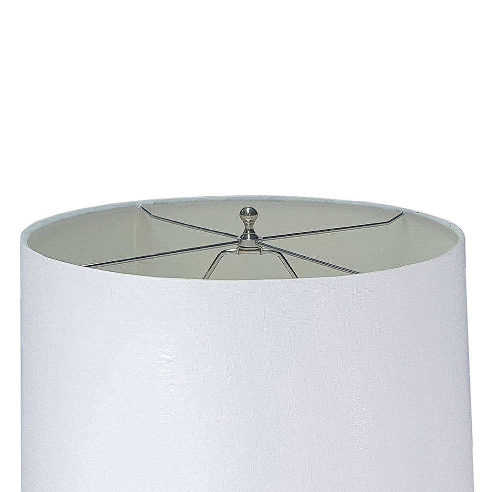 30 Inch Multicolor Glass Table Lamp with Linen Drum Shade – view 2