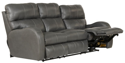 Angelo Italian Leather Power Reclining Sofa with Power Headrest – view 14