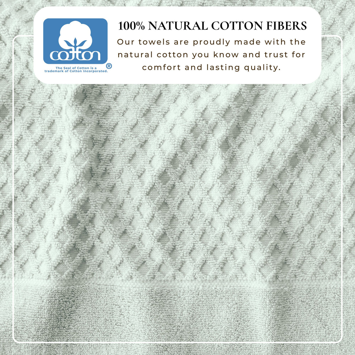 Cotton Diamond Waffle Weave Bath Towel Set – Grayson Collection – view 93
