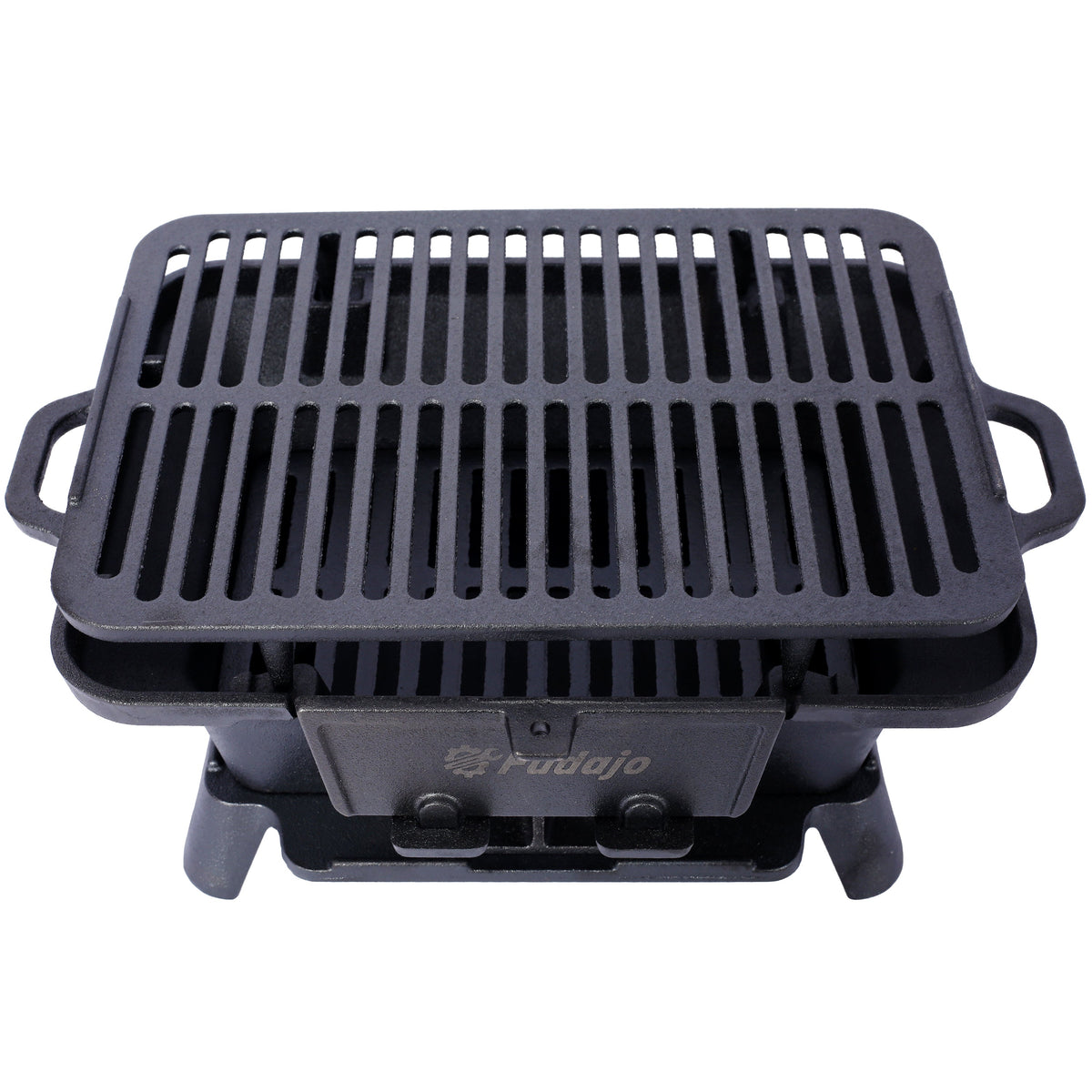 Oval Enameled Cast Iron Charcoal Tabletop Grill – view 4