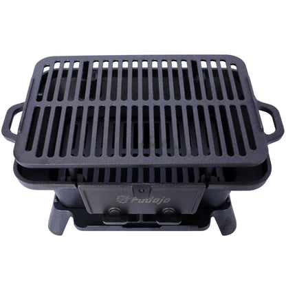 Oval Enameled Cast Iron Charcoal Tabletop Grill – view 4