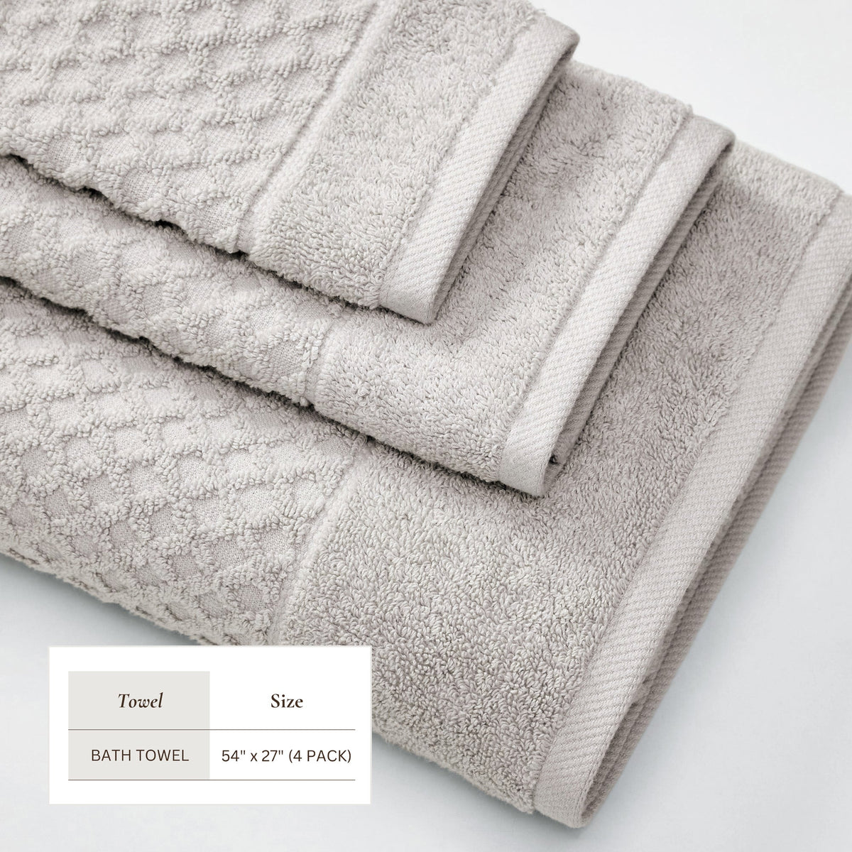 Cotton Diamond Waffle Weave Bath Towel Set – Grayson Collection – view 141