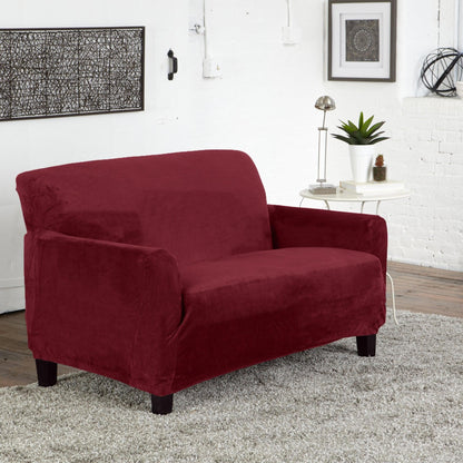 Velvet Stretch Slipcover – Gale Collection Form-Fit Sofa Cover – view 58