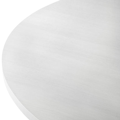 Innes 5-Piece Round Dining Set with Faux Leather Chairs, Vanilla White – view 13