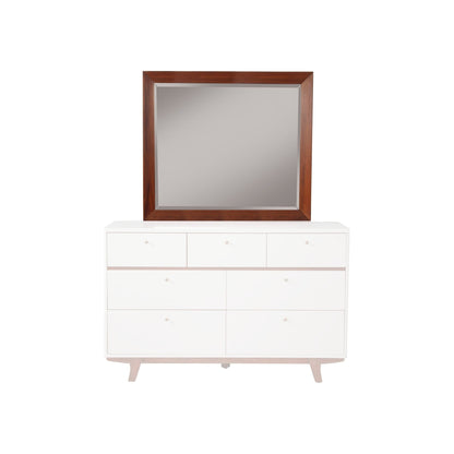 Mahogany Wood Dakota Mirror in Acorn Brown Finish