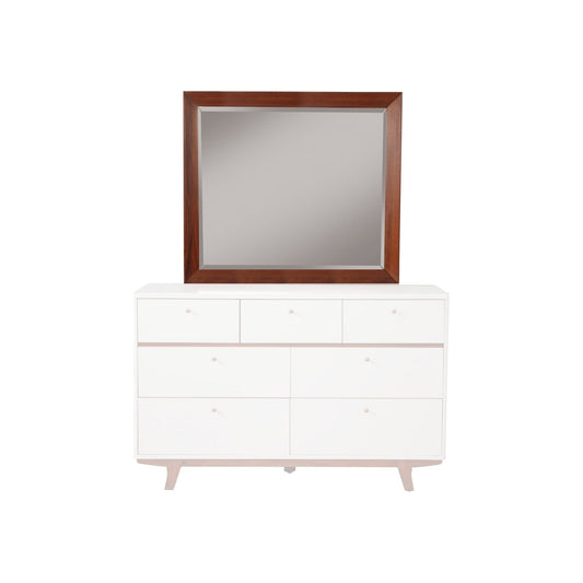 Mahogany Wood Dakota Mirror in Acorn Brown Finish