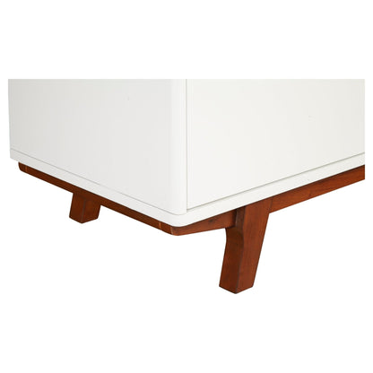 Dakota Mahogany TV Console in White with Acorn Trim – view 11